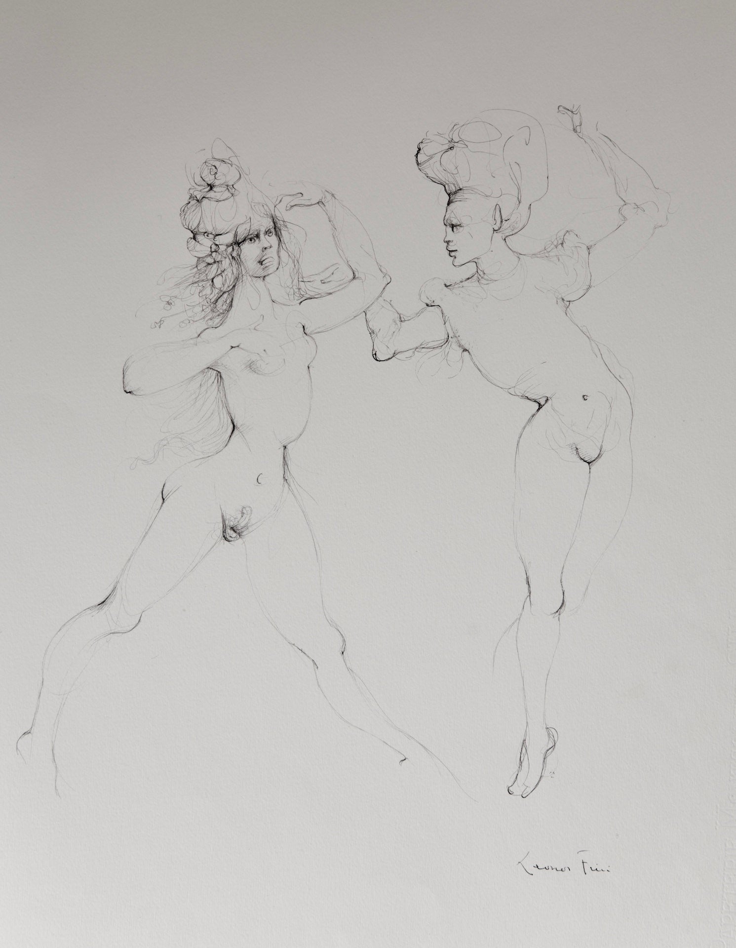 LEONOR FINI - DEUX FEMMES NUES EN TRAIN DE DANSER