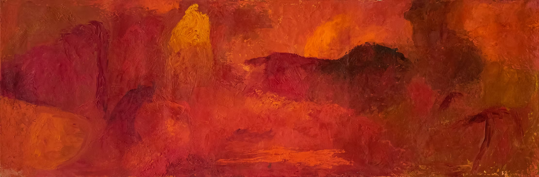 PAINTING - FORÊTS - FAUNE ROUGE