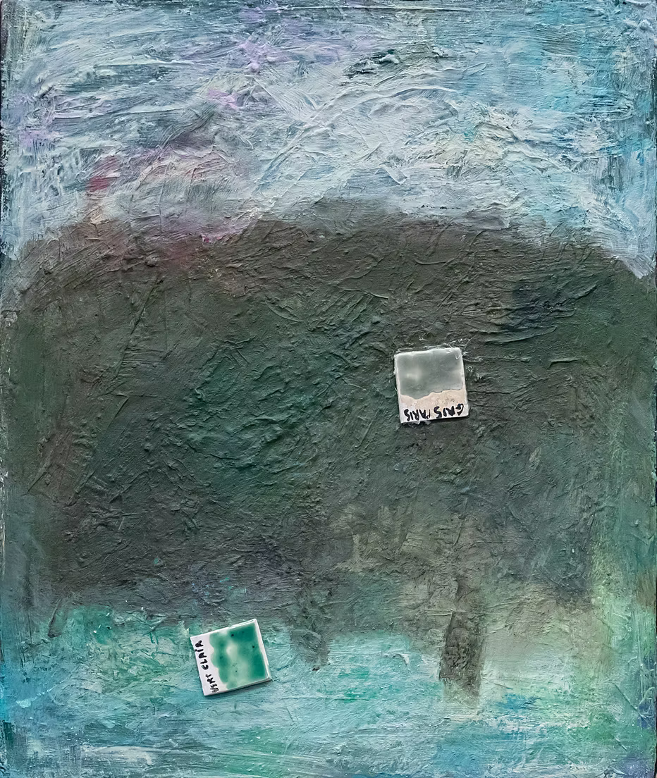 PAINTING - ENERGY FIELDS - MAGMA "GRIS PARIS"