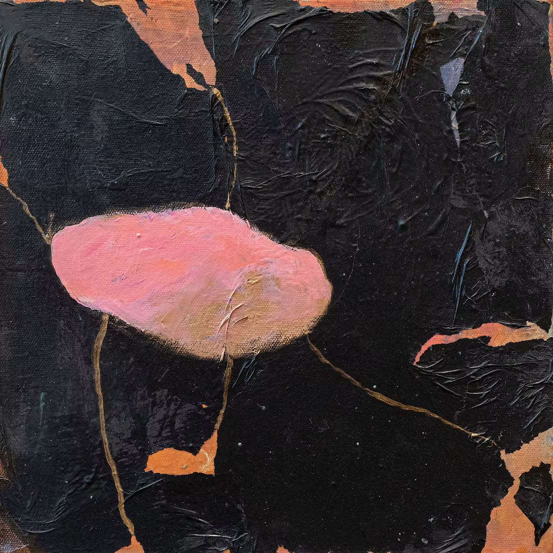 PAINTING - MÉTAMORPHOSES - CARRÉ ROSE