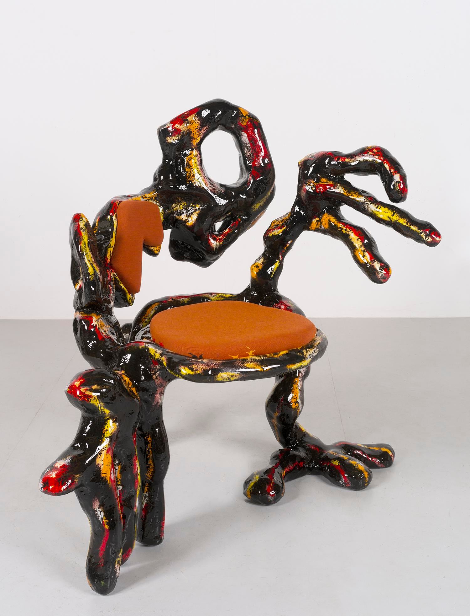 Leo Orta Phoenix Chair Fiber Polyester Acrylic Painting Uv Varnish