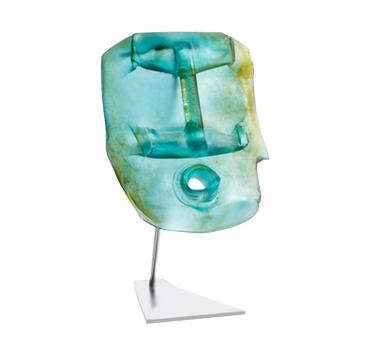 Oil Head Blue By Romuald Hazoume Daum Limited Edition Of Pieces An Emblematic Sculpture Which Crystallizeshis Committed Message And Denounces The Black Market Traffic Of Petrol Used By  Of The Beninese Population